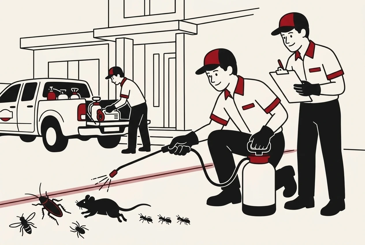 Combat Pest Control team treating a Johannesburg home