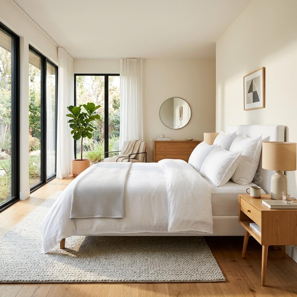 A pristine, clean bedroom